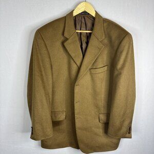 Pure Cashmere Camel Blazer Lanificio del Casentino Italy Men’s 48R